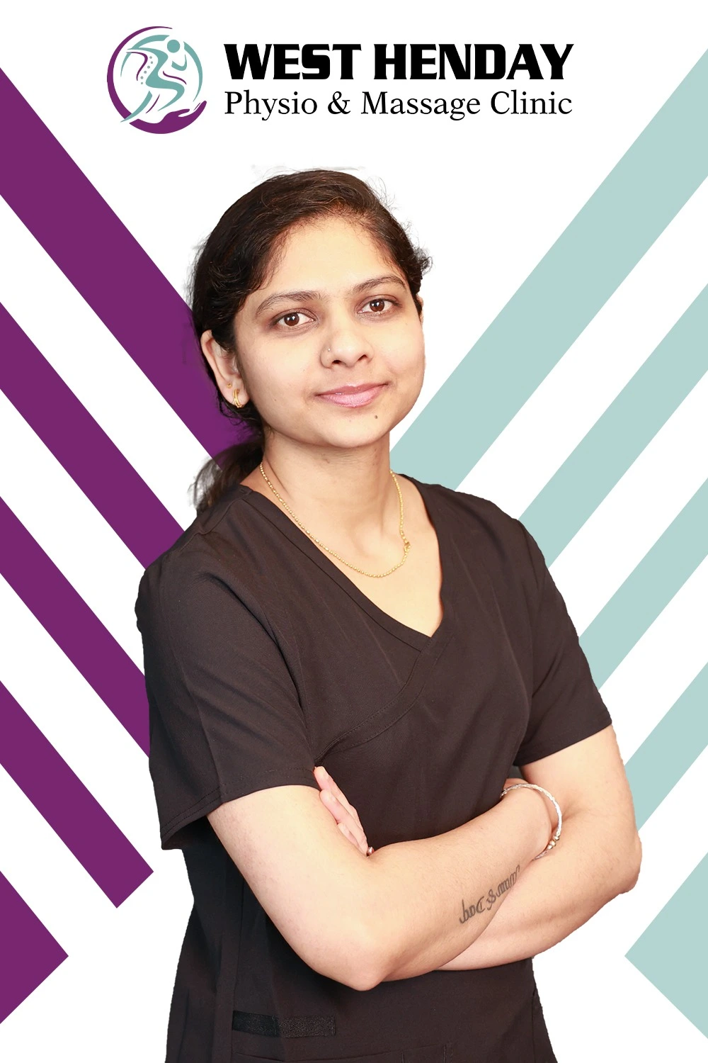 Hely providing personalized physiotherapy treatment and rehabilitation care at West Henday Physio, helping patients improve mobility and support recovery.