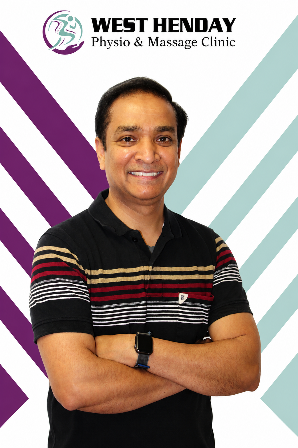Jaiganesh Ravindra Babu, Registered Physiotherapist and CEO at West Henday Physiotherapy Edmonton supporting patient recovery.